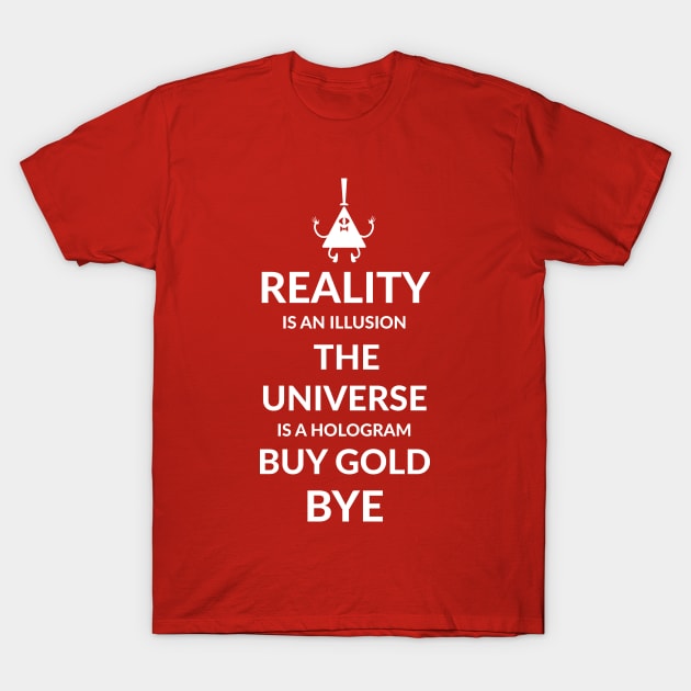 Bill Cipher - white text T-Shirt by mcbenik